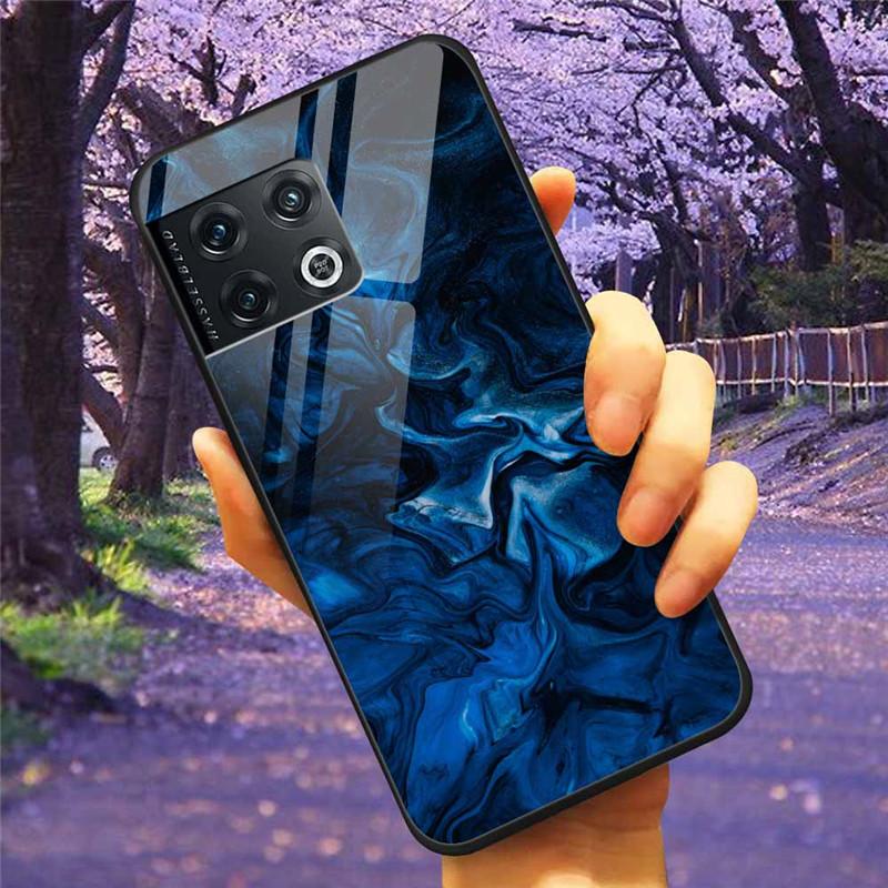 For OnePlus 10 Pro 5G Case 6.7'' Tempered Glass Starry Marble Hard Back Cover for One Plus 10Pro Funda Capa Oneplus10pro Coque