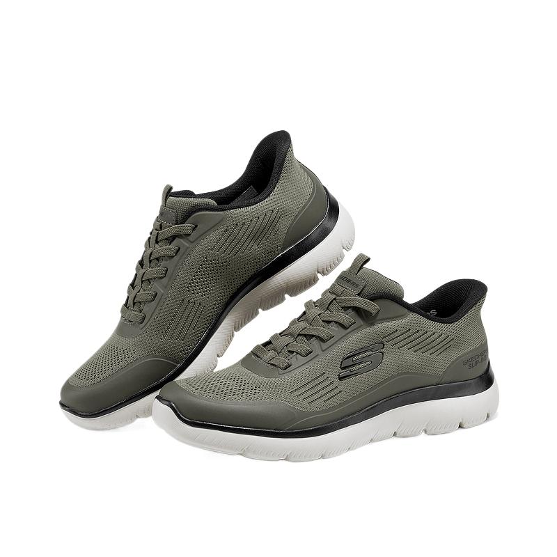Skechers Спортивные Удобные Модные Повседневные Универсальные Низкие Кроссовки Мужские кроссовки Оливковый 233047-OLBK