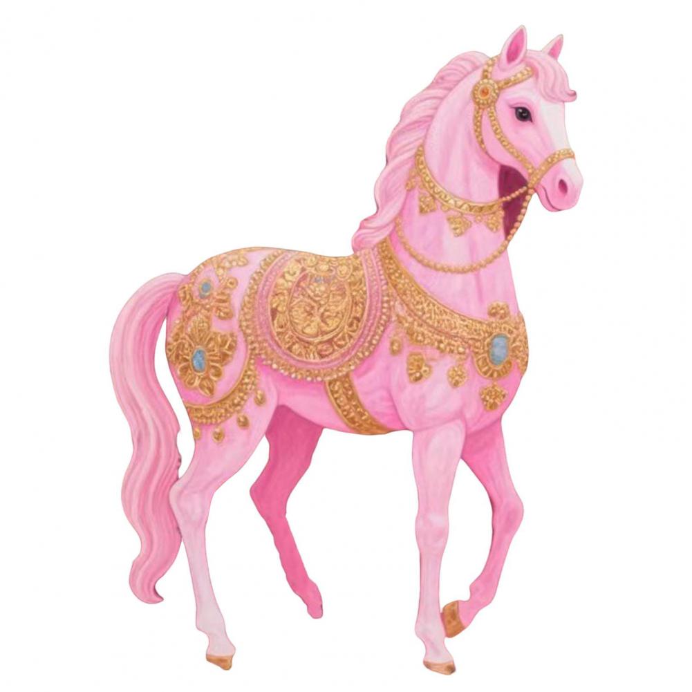 Лошадь Рождественские украшения Блеск Стразы 2D Плоский Акрил Подвеска для зеркала заднего вида автомобиля для праздничного домашнего декора