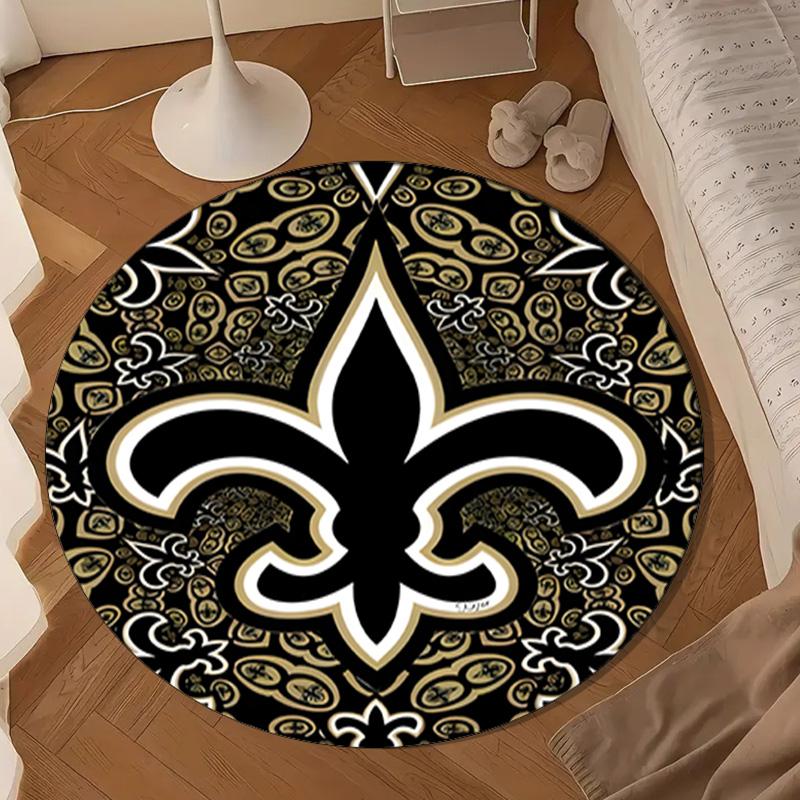 New Orleans Helmet Round mat, Anti-slip Circle Carpet Chair rug For livingroom,Bedroom, doormat home decor Gift Christmas Gifts
