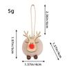 Felt Deer Wooden Deer Ornaments Wooden Elk Elk Hanging Pendant Christmas Tree Ornaments  New Year