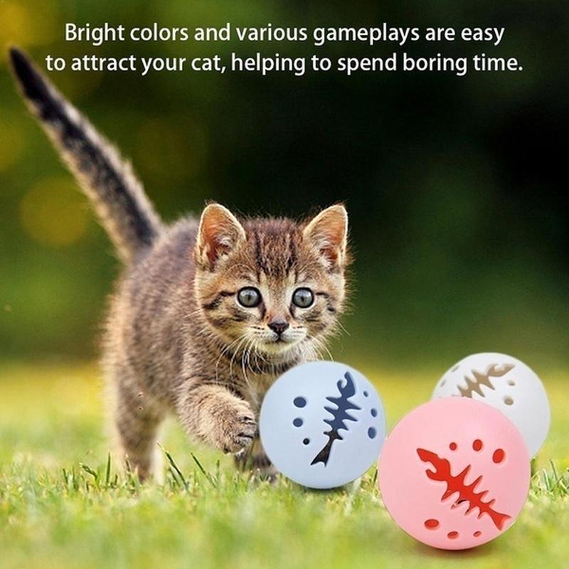 Интерактивная игрушка мячик с кошачьей мятой для котов