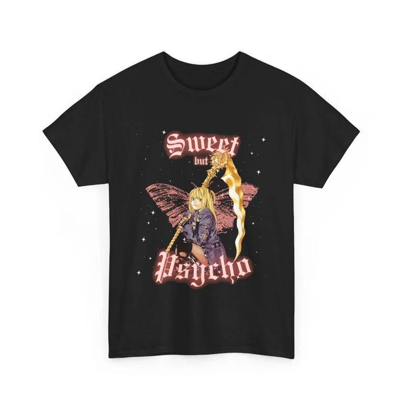 2026 Summer Popular Anime Death Note Oversized TShirt Misa Aunisexe Gothic Skull Heart Art Print Casual Tee For Unisex Unisex