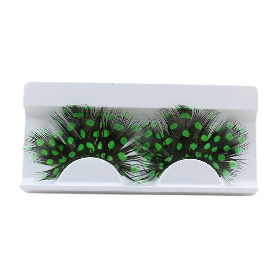 1 пара 3D красочных накладных ресниц натурального и густого синего цвета, искусственные перья, наращивание ресниц, макияж для вечеринки, накладные ресницы для Хэллоуина, косплея