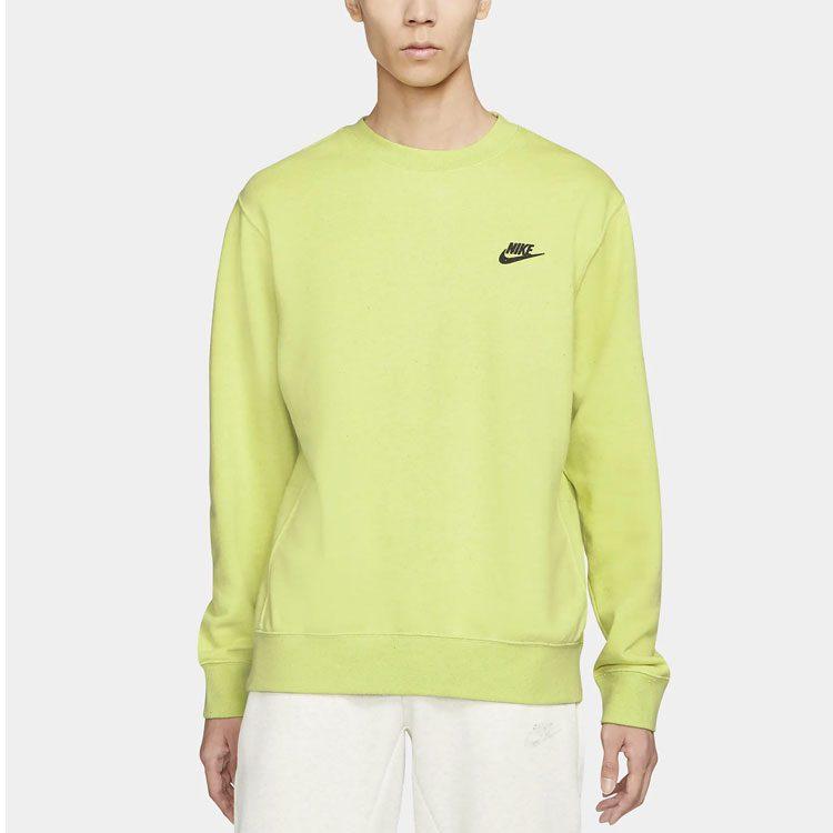 Nike Толстовки Мужские Зеленые С Круглым Вырезом Умеренный Обычный DA0684-352