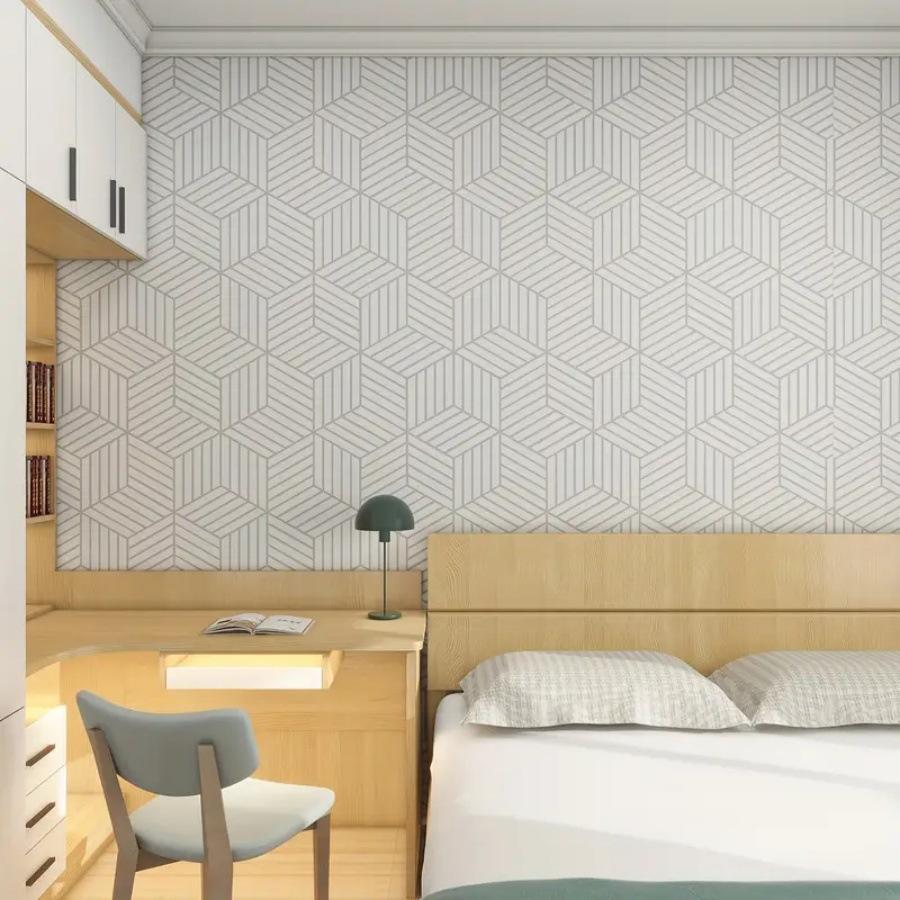 Геометрические шестиугольники серебристые обои самоклеящиеся съемные виниловая пленка бумага для полок и подкладка для ящиков