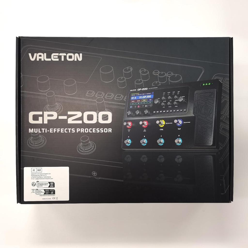 Valeton Pedal with Expression FX Amp IR Cabinet and USB Interface GP-200 Multi-Effects Pedal, Loop, MIDI, Modeling, Simulation, Stereo,
