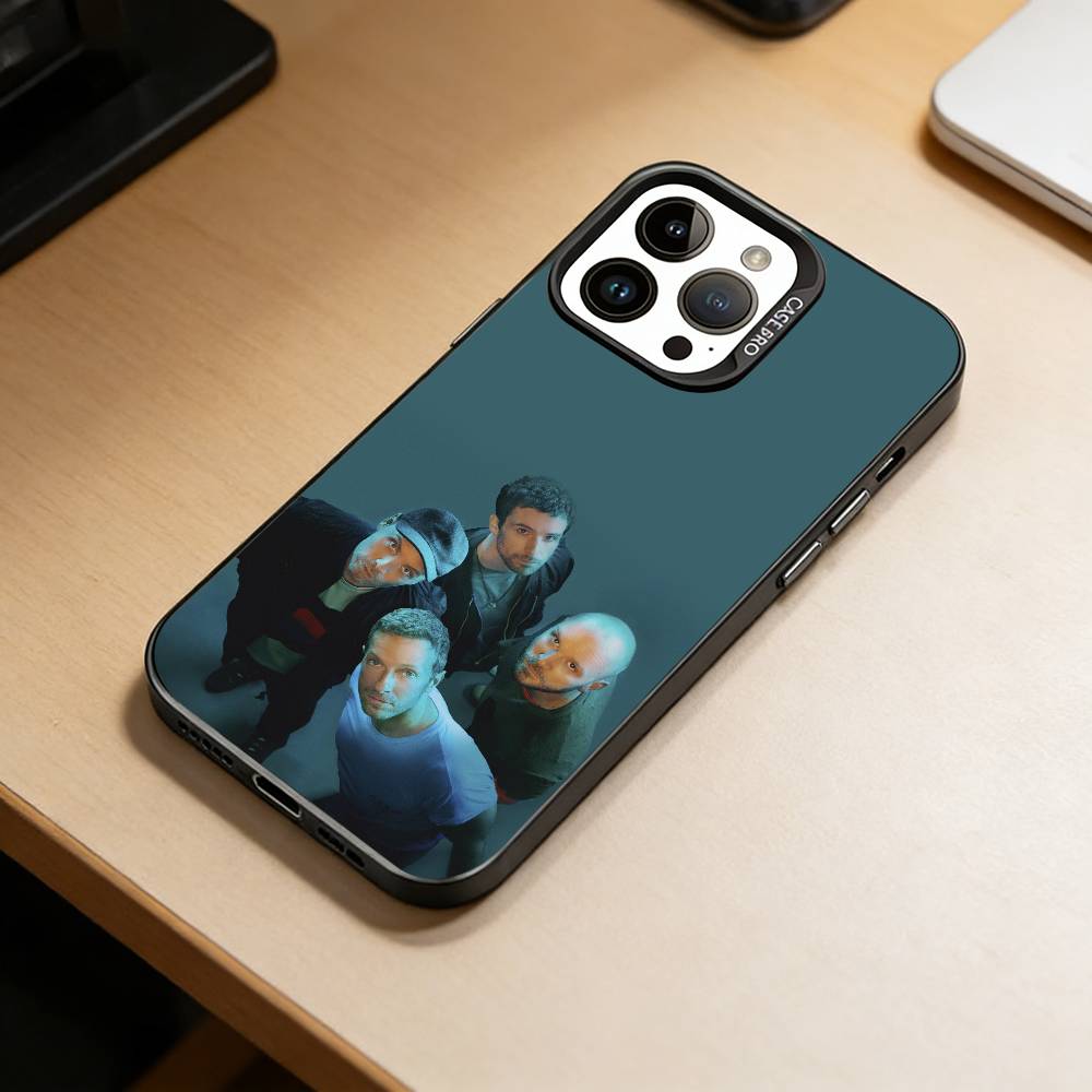 Band C-Coldplay  Phone Case For iPhone 17,16,15,14,13,12,11 Plus,Pro Max,XS,Colorful Silver Black Cover