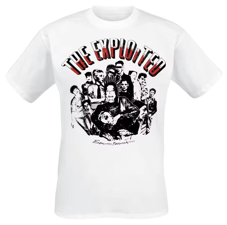 The Exploited Винтажная футболка с принтом Barmy Army Мужская Женская Уличная Панк Футболка