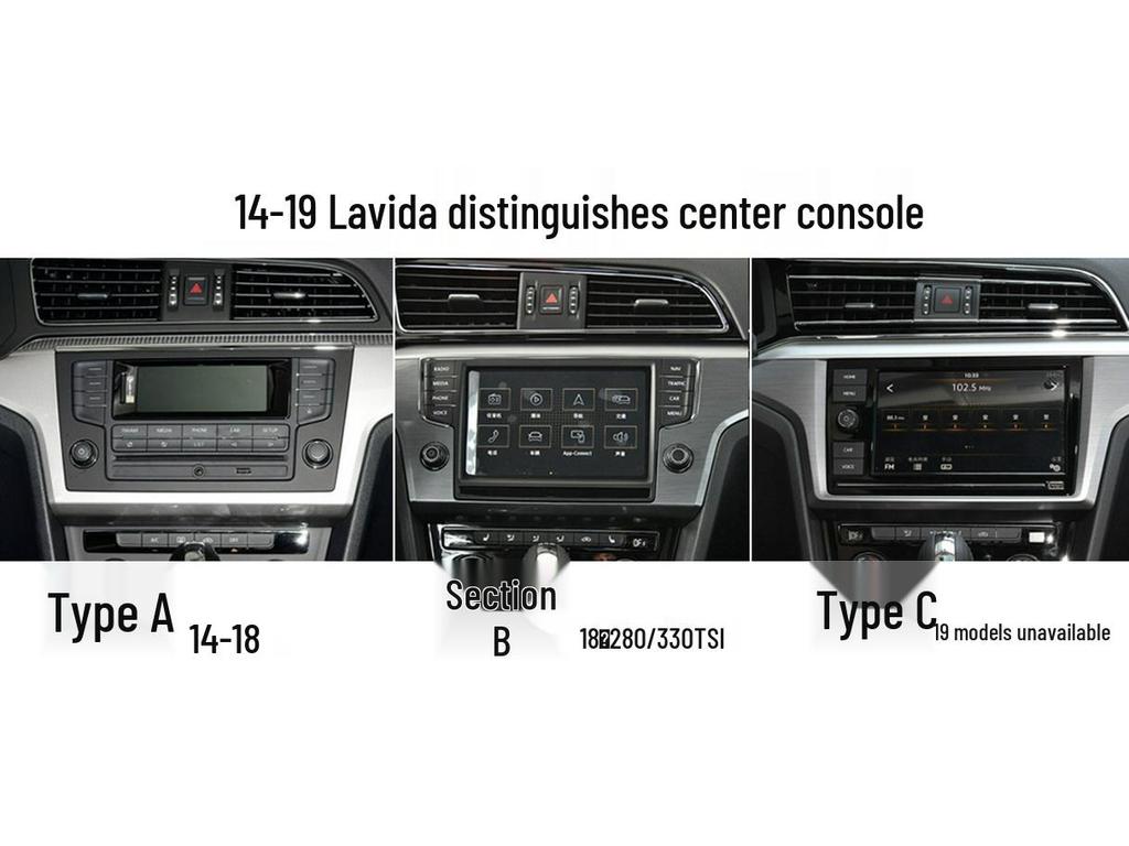 Carbon Fiber Console Stickers for 14-18 Lavida Interior Modification