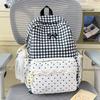 Schoolbag Japanese ins High-value girls backpack Large capacity backpack Lace lace plaid Junior high school student schoolbag