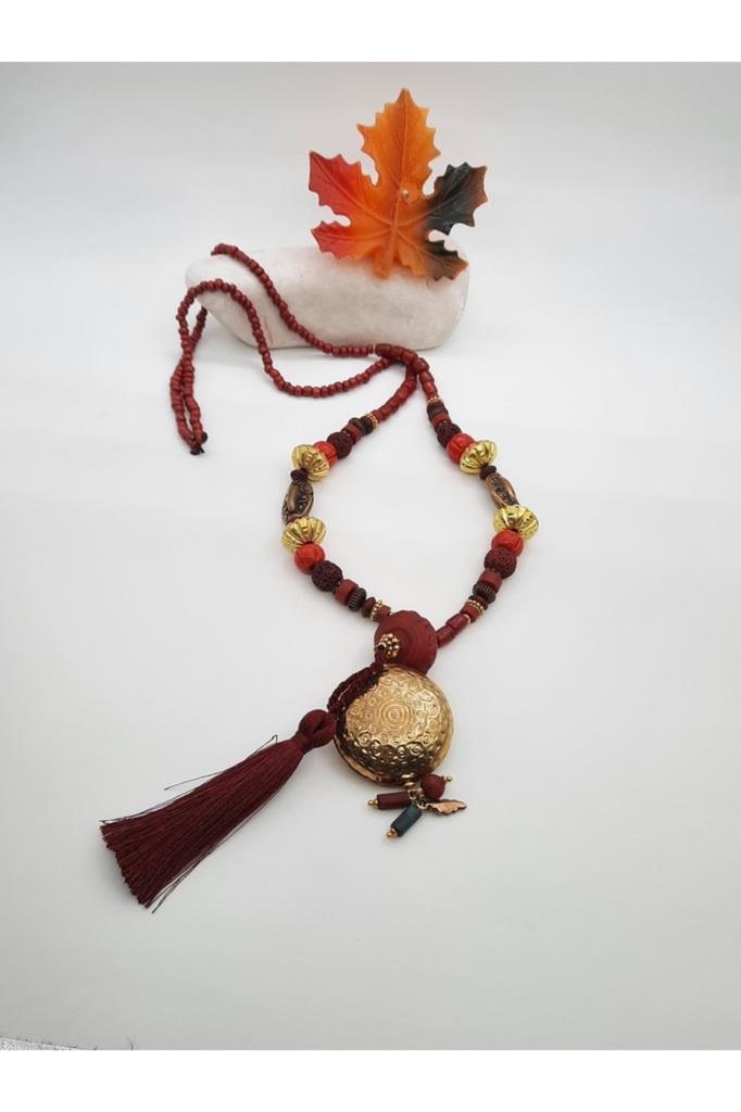 Подарок на день рождения, этническое подлинное хиппи, богемное модное ювелирное ожерелье ручной работы