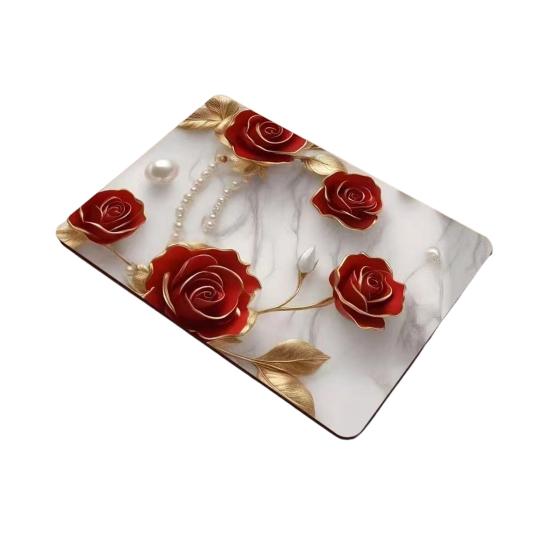 Yousheng Floral Dish Drying Mat Absorbent Kitchen Drying Mat Reusable Washable Dish Drying Pad Non-slip Dish Rack Mats for Kitchen Counter