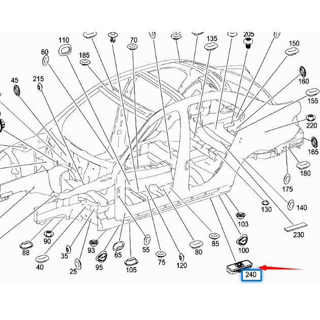 Mercedes-Benz C-Class W204 Lifting Jack Rubber Accessory 0009986750