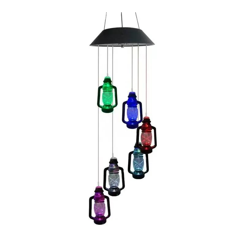 Solar Wind Chime Retro Lamp Solar Courtyard Light Home Porch Garden Durable Decor Hanging Lantern Outdoor Holiday Gift Light
