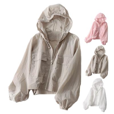 Женские укороченные куртки с защитой от солнца, застегивающиеся на молнию, спортивные толстовки с капюшоном, с длинным рукавом, солнцезащитная одежда для бега, пешего туризма, велоспорта, путешествий