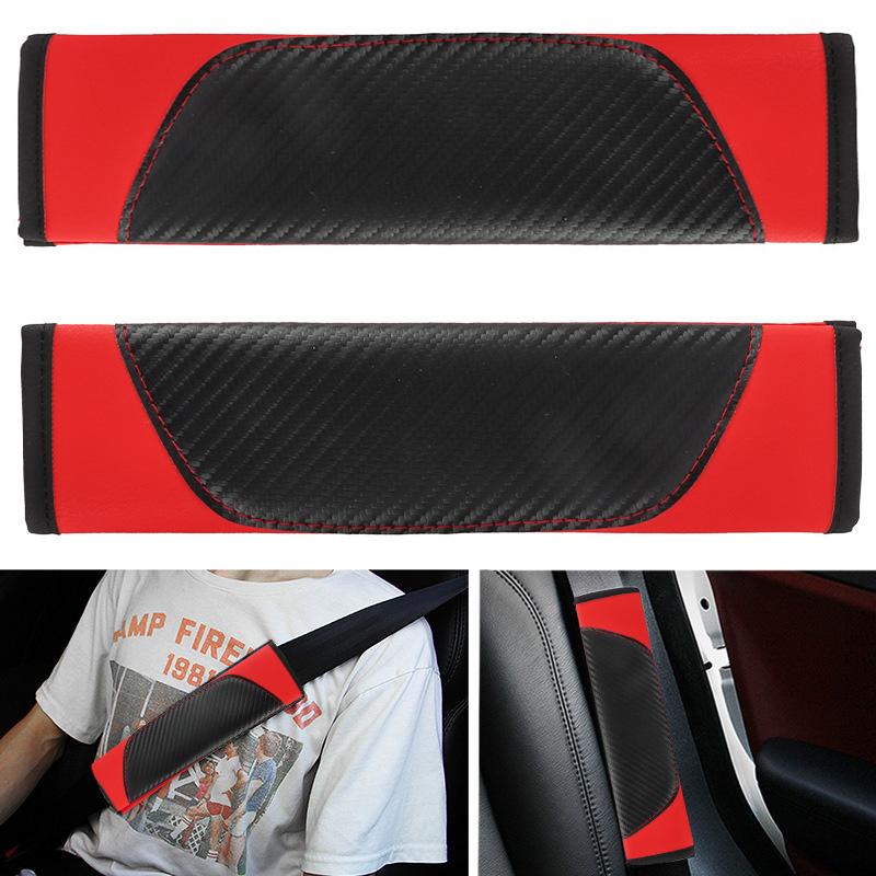 CAFHF1 2pcs Seat Belt Cover Car Safety belt cover For KIA Ceed Sportage Rio Proceed K5 Optima Sedona Forte Cerato Venga Car Accessories