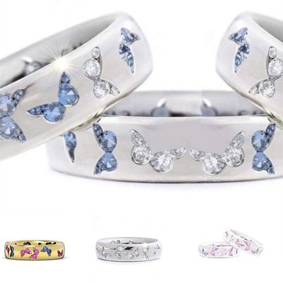 Женское кольцо с бабочками