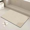 Non-Slip Bath Mat Diatomite Mat With Rubber Padding Soft Super Absorbent Bathroom Rug Foot Mat For Hallway Shower Toilet Mats