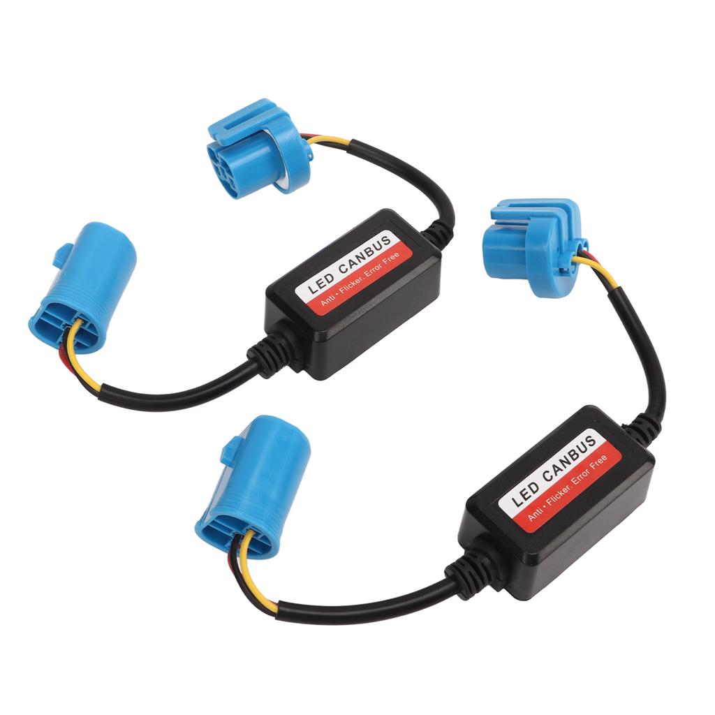 2Pcs Headlight Decoder 9007 HB5 Plug 12V DC Error Anti Flicker Resistor Canceller for LED Headlight