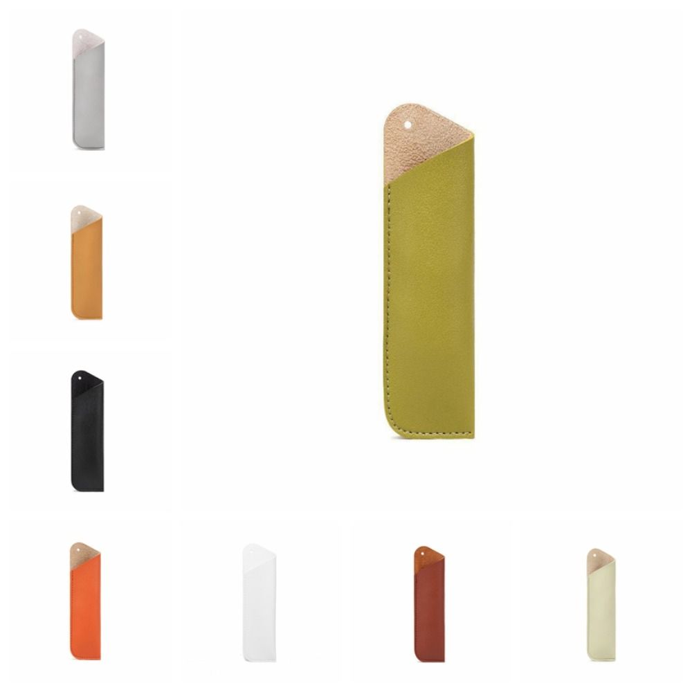 Handmade Leather Pen Bag PU Leather Pen Sleeve Pouch Pen Protective Bag Exquisite Gifts