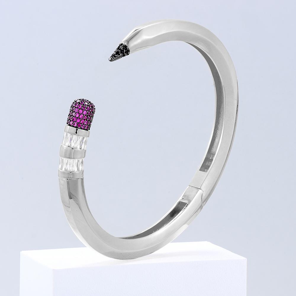 GODKI Trendy Pencil Designs Bangle Cuff For Women Wedding Full Cubic Zircon Crystal CZ Dubai Silver Color Party Bracelet 2026