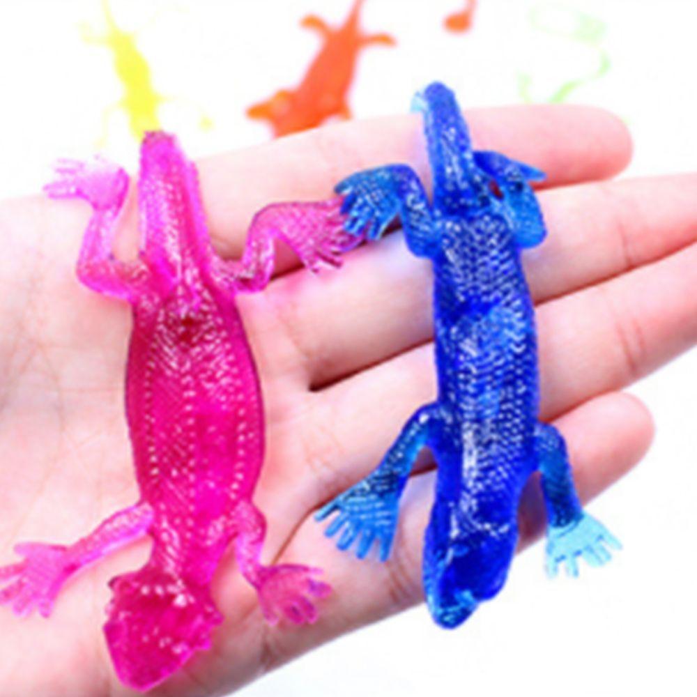 Elastic Retractable Gift Lizard Animals Viscous Lizard Gag Toy Gadgets Novelty Toy
