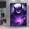 Canvas Artwork Painting Pokemon Gengar Poster Hd Prints Cartoon Character Picture Classic Modern Home Living Room Wall Decor