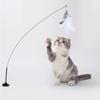 Cat Stick Cat Teaser Simulation Mouse Interactive Toy Funny Feather Mouse with Bell for Kitten Playing Wand with Sucker Toy Cat Supplies