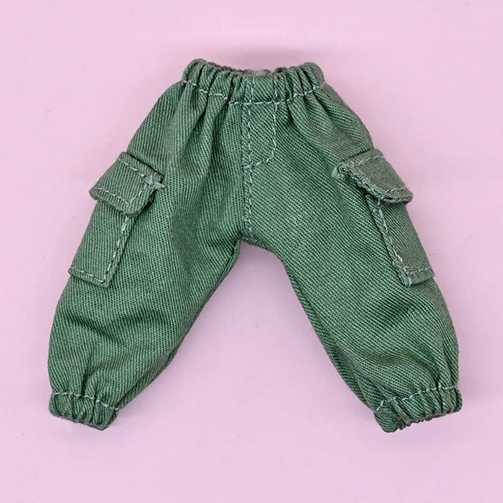 Niannyyhouse Кукла OB11 размера Обицу для тела 11 см комплект брюк Одежда для простой куклы Комбинезон одежда для куклы армейская футболка + футболка из 2 частей 1/12BJD (белый +