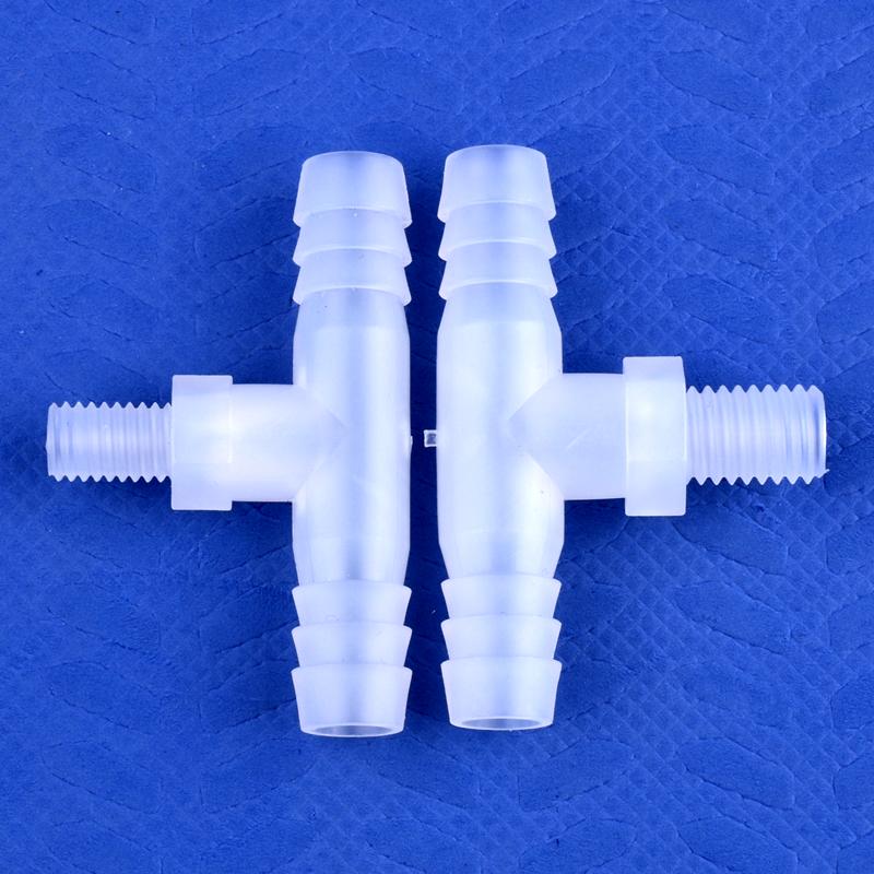 10Pcs/lot M6~M12 Male Thread Tee Connector 2~10mm 3-Ways Connectors Aquarium Tank Hose Pagoda Joints Air Pump Adapter Garden Water Pipe Joint