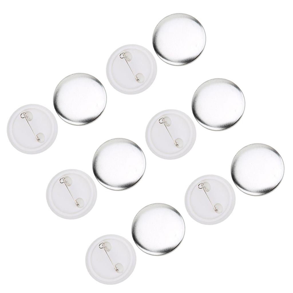 100 Sets 37mm Badge Pin Button Parts Badge Making Supplies DIY Crafts Materials