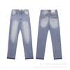 High Quality Gallery Washed Flare Jeans Men Women Black Blue Patchwork Long Pants