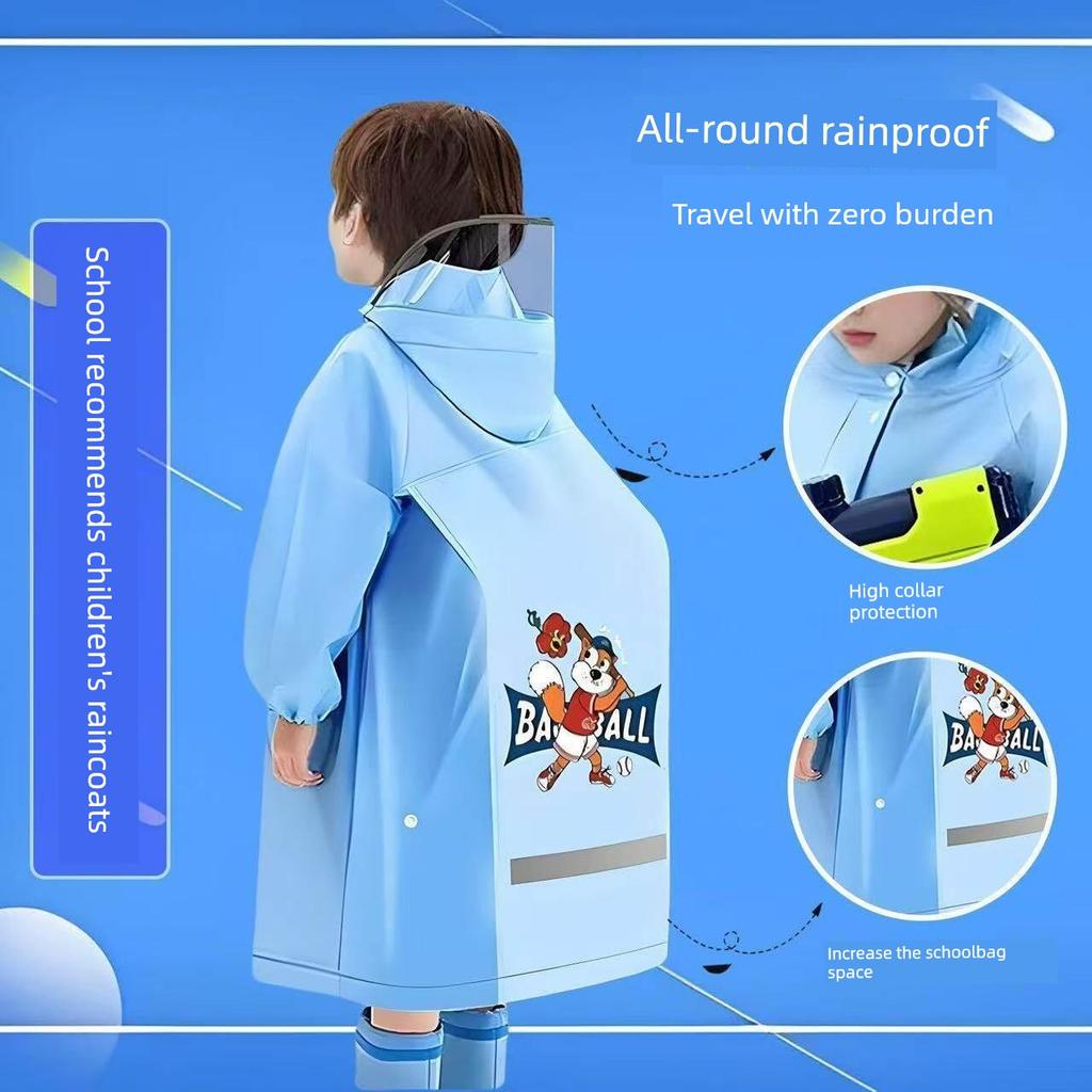 Children's Raincoat, Kidsren's Full-Body Waterproof Raincoat for Girls, 2025 New Model, Rain Gear for Primary School Students, Poncho