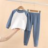 Children's Fleece Autumn Clothes & Trousers Set: Warm Underwear & Loungewear for Boys & Girls