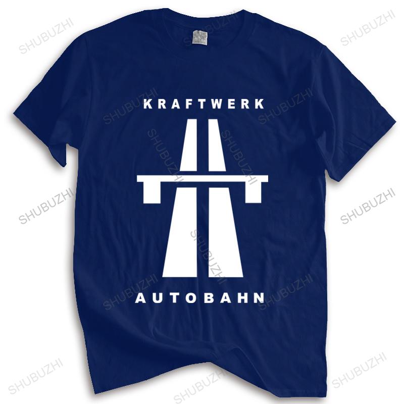 Мужская брендовая футболка Летняя 100% Хлопок Футболка Автобан - Kraftwerk Мужская Музыкальная Футболка Автобар Дропшиппинг