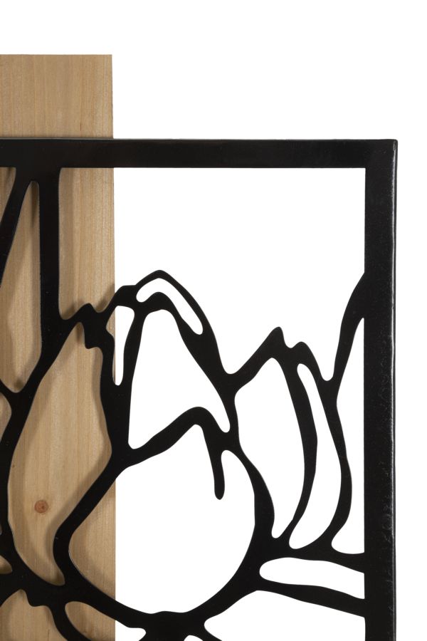 Wall Panel Lotus Iron And Wood Cm 60X2X90