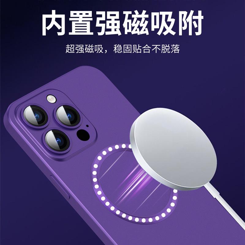 Силиконовый чехол с магнитной присоской для защиты от падений для Apple 12/13/14/15 — полный комплект для максимальной защиты.