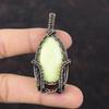 Serpentine Pendant Copper Wire Wrapped Pendant Gemstone Pendant Serpentine Jewelry Handmade Pendant Copper Designer Jewelry Gift For Mother