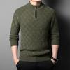 Осень и зима модный и удобный повседневный вязаный свитер модный мужской вязаный жаккардовый свитер на молнии
