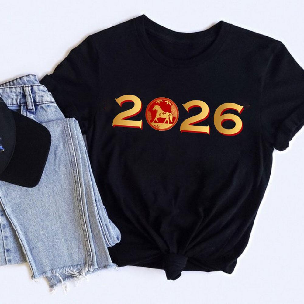 Chinese New Year of The Horse Lunar Zodiac ONeck Yk Top TShirt Unisex High New Year Gift Quality Summer Tshirts Clothes