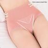 Women High Waist Underwear Tummy Control Hip Support Postpartum Recovery Solid Color Stretch Breathable Ladies Female Seamless Brief Panties