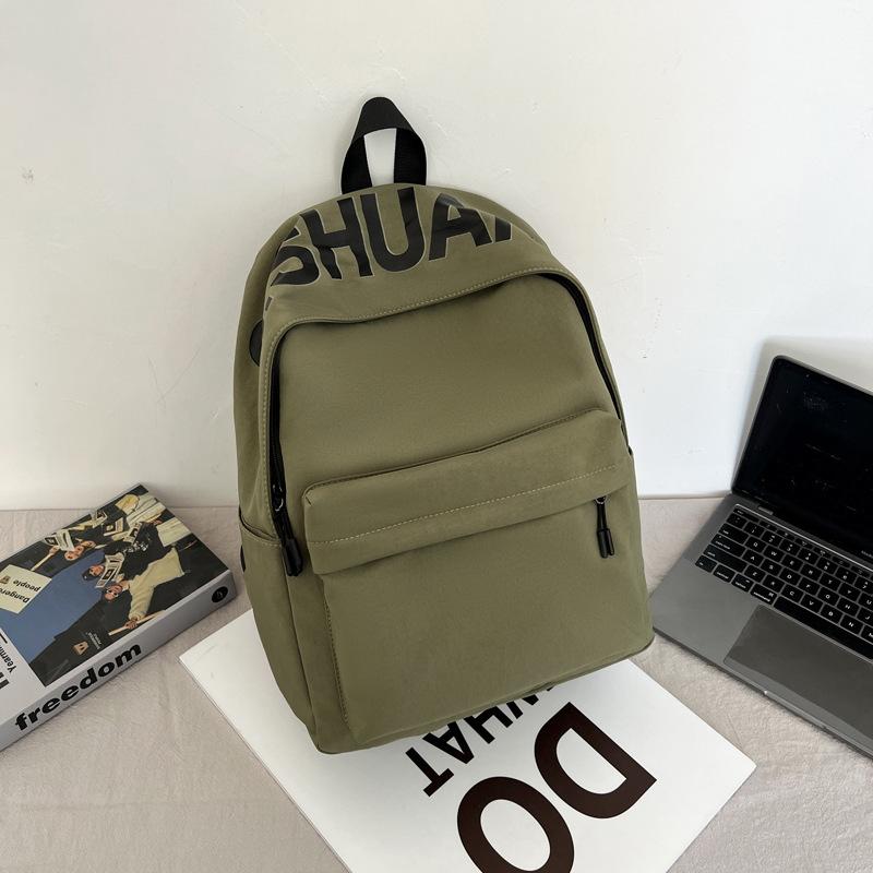 Schoolbag Korean version fashionable simple letter schoolbag female high school student computer backpack female college student junior high school