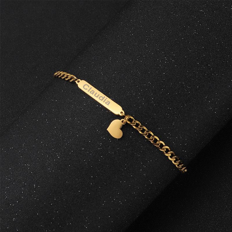 Goxijite гравировка буква имя дата женские мужские браслеты на заказ нержавеющая сталь регулируемые браслеты любовь для детей