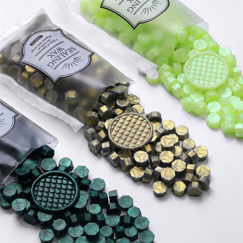 100Pc Glitter Sealing Wax Seal Stamp Wax Beads Scrapbook Material Wedding Birthday Party Invitation Stamp DIY Stamp Decoration