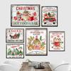 Kitchen Christmas Wall Art Print Hot Chocolate, Candyland Express, Gingerbread Bakery Sign Poster Vintage Canvas Painting Decor