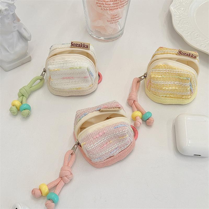 Милый и портативный кошелек для монет, защитный чехол для беспроводных Bluetooth-наушников, кошелек