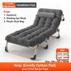 75cm Wide Surface Lightweight Foldable Bed Office Afternoon Nap Recliner Portable Single Bed