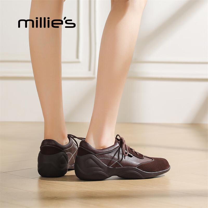 Женские кожаные ретро немецкие кроссовки Millies