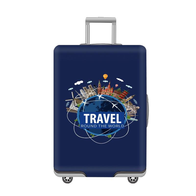 Индивидуальный эластичный чехол для чемодана, утолщенная защита от пыли с напечатанным изображением